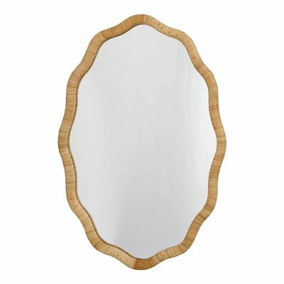 Miroirs - Miroir LOLA rotin naturel 60x4x90 - BLANC D'IVOIRE