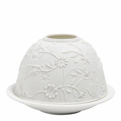 Bougeoirs et photophores - Lithophanie Marguerite en céramique blanche - MATHILDE M.