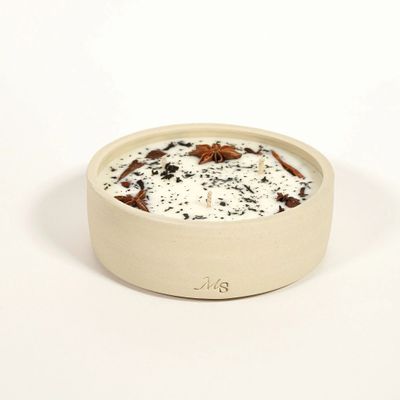 Décorations florales - Bougie grès - Thé & pain d'épices (300G) - MAISON SÉJOUR