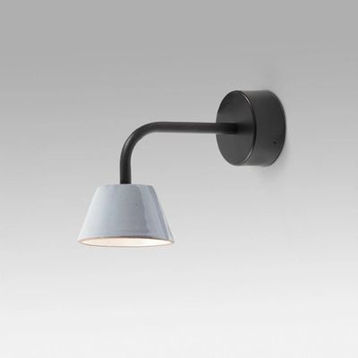Wall lamps - ABSIDIOLA conica wall lamp with ceramic shade - LUXCAMBRA