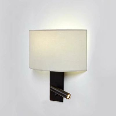 Wall lamps - CORBA wall lamp with reader black - LUXCAMBRA