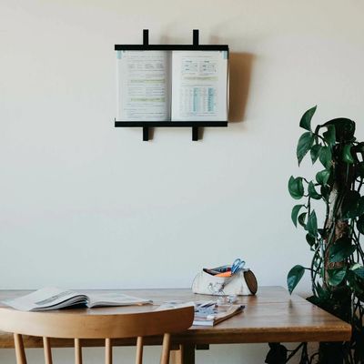 Shelves - Wall-Mounted Adjustable Display Frame, Black ash - GUARDAMI
