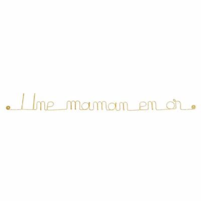 Other wall decoration - Gilded Brass Wall Decor " A Golden Mom ” - Mother's Day - BIJOUX DE MUR