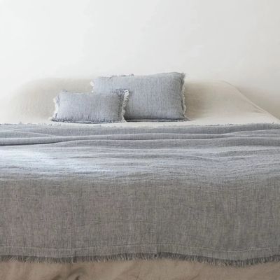 Coussins textile - Housse de coussin en double gaze de lin GALET 40x60cm - BED AND PHILOSOPHY