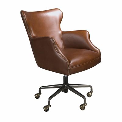 Chairs - Swivel armchair dark brown leather - ANGEL CERDÁ