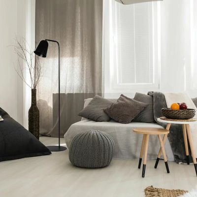 Lampadaires - LULA lampadaire en noir de 145cm - LUXCAMBRA