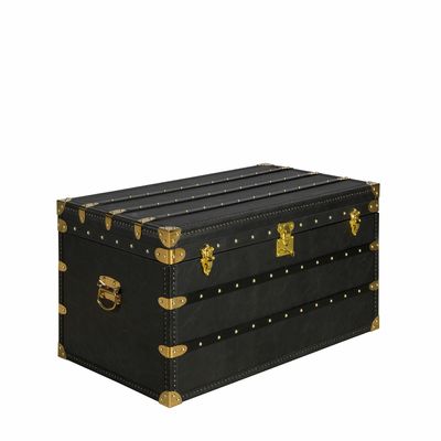 Boîtes de rangement  - Coffre en cuir noir - ANGEL CERDÁ