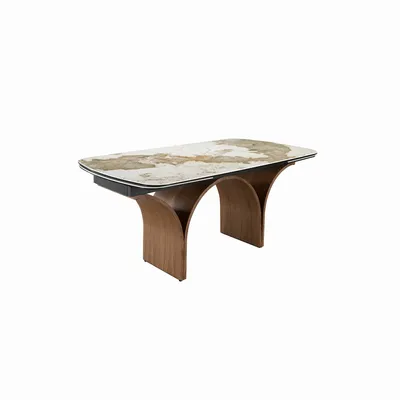 Dining Tables - Table de salle à manger rectangulaire à rallonge en marbre porcelaine - ANGEL CERDÁ