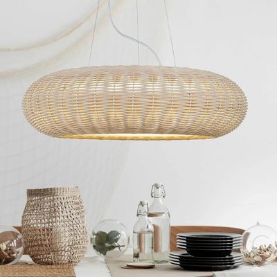 Hanging lights - NIUET hanging lamp in natural wicker of ø19.8cm, ø45cm or ø70cm - LUXCAMBRA