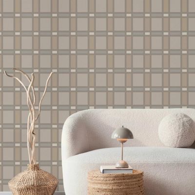Papiers peints - Tartan Ewe - SANSONNET WALLCOVERING