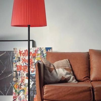 Floor lamps - TOSCANA floor lamp in black with lampshades white, red, beige, black - LUXCAMBRA