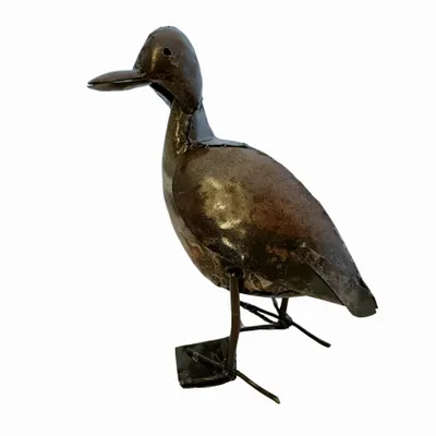 Outdoor decorative accessories - Recycled Metal Duck Sculpture 35cm - TERRE SAUVAGE