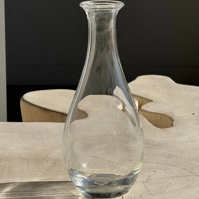 Carafes - Single oval glass carafe H 26.5cm - OFFICE OBJETS