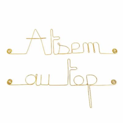 Autres décorations murales - Cadeau de fin d'année scolaire "ATSEM au top" - Laiton - BIJOUX DE MUR