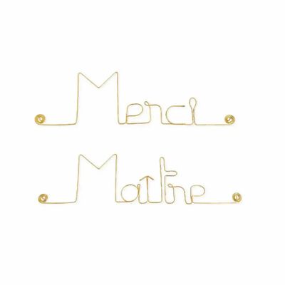 Other wall decoration - End of school year gift "Thank you teacher" - Brass - BIJOUX DE MUR