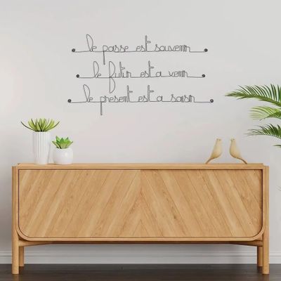 Other wall decoration - Metal Wall Decor Quote "Past, Future, Present" - BIJOUX DE MUR