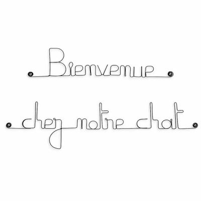 Other wall decoration - Cat Decor: "Welcome to our cat's home" - BIJOUX DE MUR