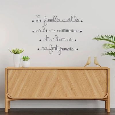 Other wall decoration - Wire Wall Decor - Family - BIJOUX DE MUR