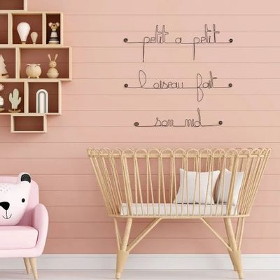Other wall decoration - Metal Wall Decor Bedroom Quote "Little by little,..." - BIJOUX DE MUR