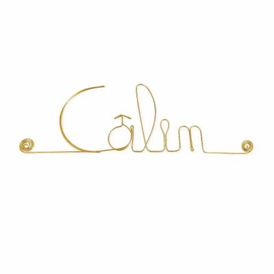 Other wall decoration - Wall decoration to pin - Small word in brass wire - BIJOUX DE MUR