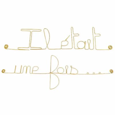 Other wall decoration - Once Upon a Time Gold Brass Wire Wall Decor. - BIJOUX DE MUR