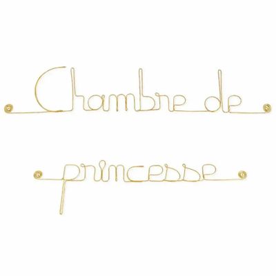 Other wall decoration - Golden Brass Wall Decor: "Princess Room" - BIJOUX DE MUR