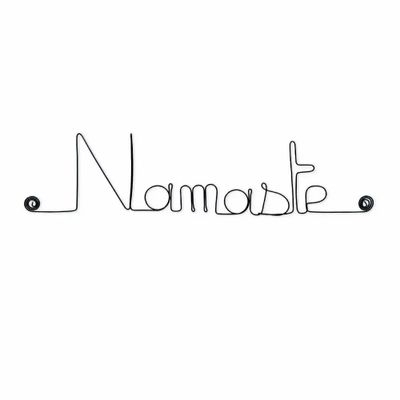 Other wall decoration - Yoga wall decoration in wire "Namaste" to pin - BIJOUX DE MUR