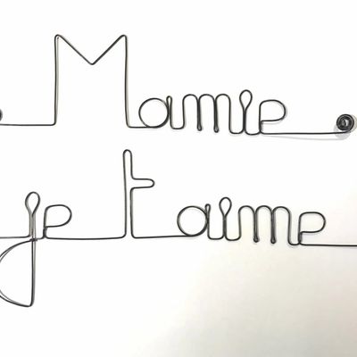 Other wall decoration - Grandmothers' Day "Grandma I love you" - in Wire - BIJOUX DE MUR