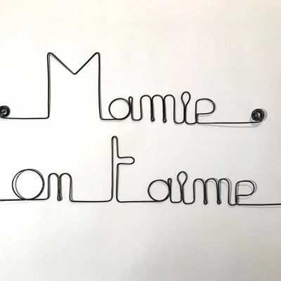 Other wall decoration - Grandmothers' Day "Grandma, we love you" - in Wire - BIJOUX DE MUR