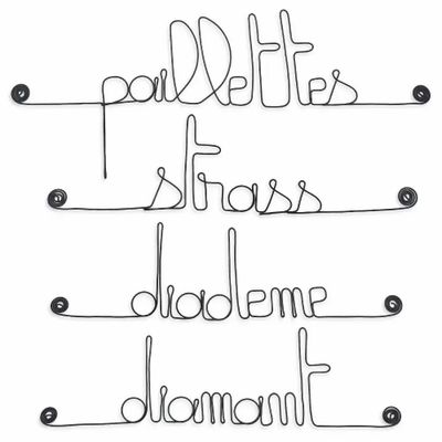 Other wall decoration - Set of little "GIRL" messages - BIJOUX DE MUR
