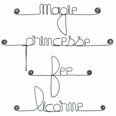 Other wall decoration - Set of small wire messages - FAIRY - BIJOUX DE MUR