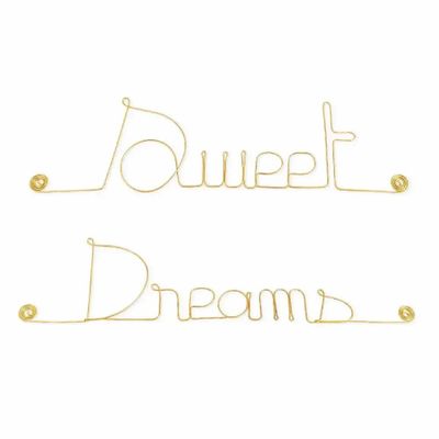 Other wall decoration - Gold Brass Word: "Sweet Dreams" - Wall Decoration - BIJOUX DE MUR