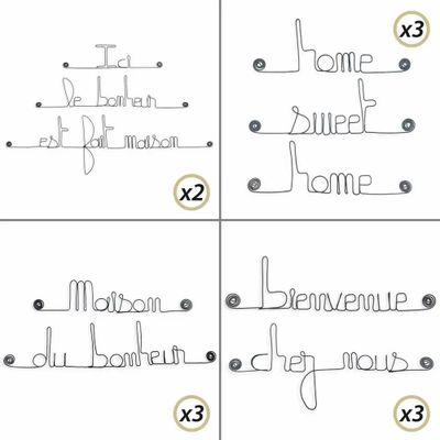 Autres décorations murales - Pack Implantation 10% OFF : Décoration Murale "MAISON" - BIJOUX DE MUR