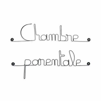 Other wall decoration - Wire door sign "Master bedroom" - BIJOUX DE MUR