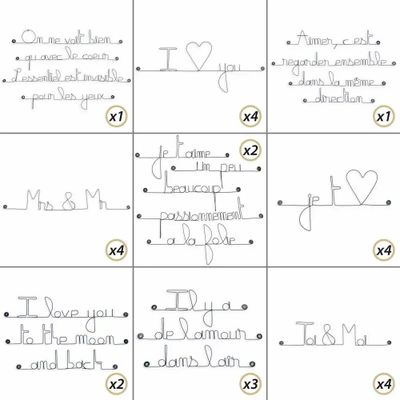 Other wall decoration - Super Pack implantation 15% off : Déco "Amour" - BIJOUX DE MUR
