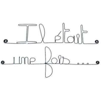 Other wall decoration - Wire Wall Writing "Once upon a time..." - BIJOUX DE MUR