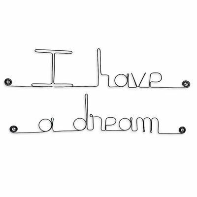 Other wall decoration - Écriture Murale en Fil de Fer "I have a dream" - BIJOUX DE MUR