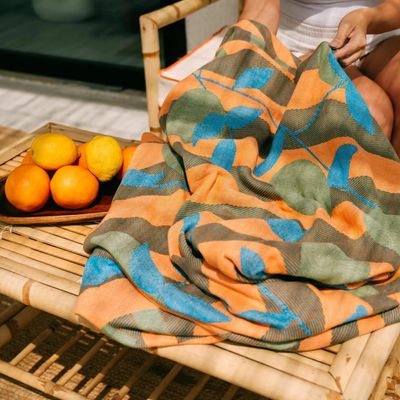 Plaids - COTTON SOFA BLANKETS- DREAMING AMALFI - PAMUKME