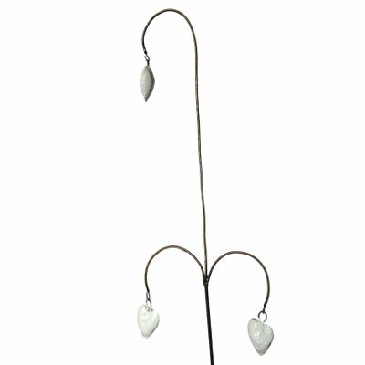 Accessoires de déco extérieure - Tuteur Cœurs Métal Recyclé 90cm - TERRE SAUVAGE