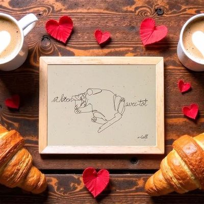 Gifts - Note card - Minimalist illustration - COSETTE ET LES LYS