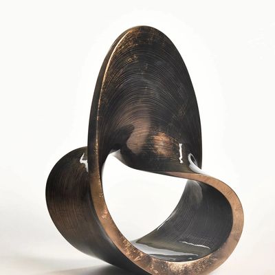 Design objects - Spiral Line Silver, Handmade Interior Design Sculpture - DV DESIGN