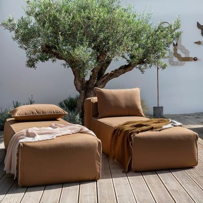 Throw blankets - PORTOFINO two-tone triple gauze cotton plaid 130x180 cm - BED AND PHILOSOPHY