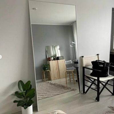 Mirrors - Extra Large Full Length Mirror With White Frame (130x220cm) - SCANDINAVIAN GLASSFACTORY