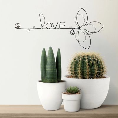 Other wall decoration - Fleur de Lys - "Love" - Wire wall decoration - BIJOUX DE MUR