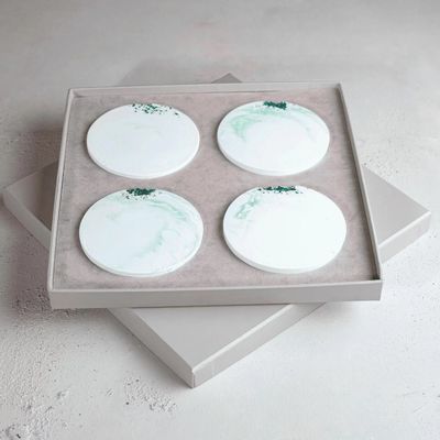 Beauty products - Mystic Green - Crystal Coaster Set - ESTI LIVING