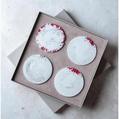 Beauty products - Simply Red - Crystal Coaster Set - ESTI LIVING