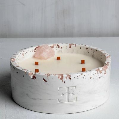 Candles - Silver Glow - Luna Gemstone Candle - ESTI LIVING