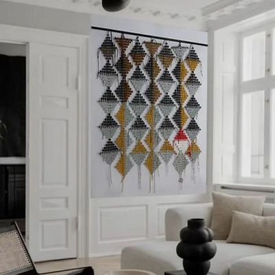 Outdoor blinds - Wall hanging • Openwork THE KNOT • Outdoors Indoors • Textile cords - SARAH ALOISI PARIS
