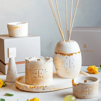 Candles - Fresh Bloom - Gemstone Candle - ESTI LIVING