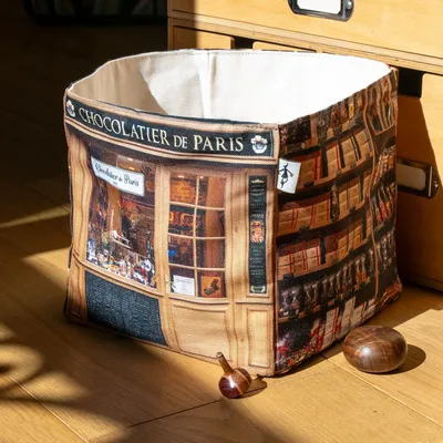 Homewear textile - Boite de rangement Chocolatier de Paris - MARON BOUILLIE